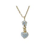 Pendant By Mariana Woman Refined Light Sapphire opal Swarovski Crystals