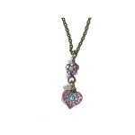 Pendant By Mariana Woman Refined Turquoise and Rose Swarovski Crystals