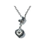 Pendant By Mariana Woman Refined Pearl and Jet black Swarovski Crystals