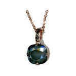 Pendant By Mariana Woman Refined Hematite and Dark. Grey Swarovski Crystals - Image 2