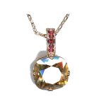 Pendant By Mariana Woman Refined Topaz and Crystal Golden Shadow Swarovski Crystals