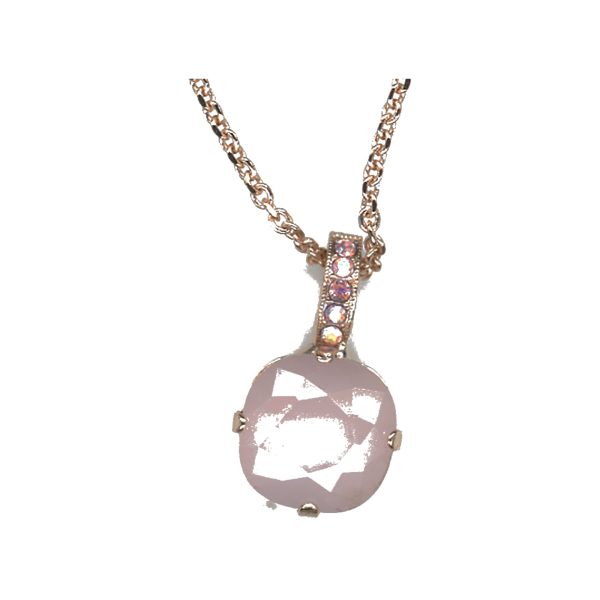 Pendant By Mariana Woman Refined Pearl and Light Rose Swarovski Crystals