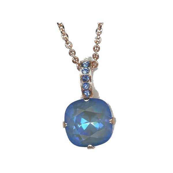 Pendant By Mariana Woman Refined Blue Quartz and Green Opal and Blue Zircon Swarovski Crystals