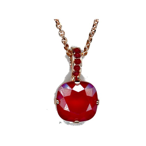 Pendant By Mariana Woman Refined Cherry Red Royal Red Swarovski Crystals