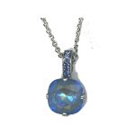 Pendant By Mariana Woman Refined Sapphire Ocean Delite Swarovski Crystals