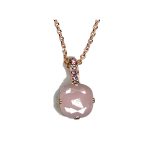 Pendant By Mariana Woman Refined Coral and Light Rose Swarovski Crystals - Image 2