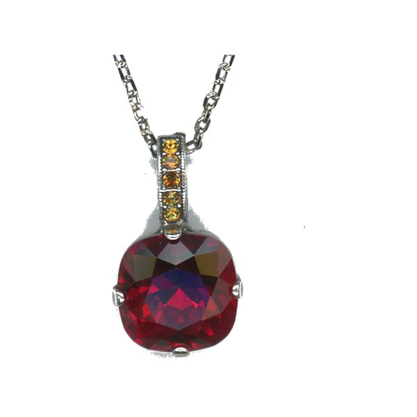Pendant By Mariana Woman Refined Garnet and Topaz Swarovski Crystals