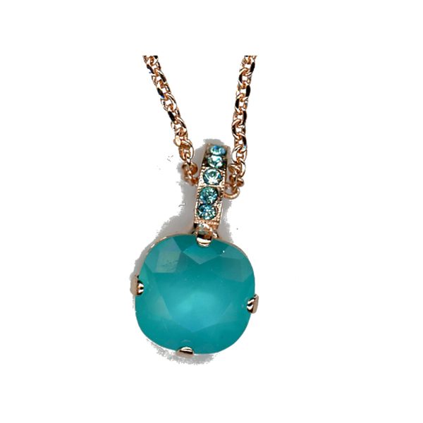 Pendant By Mariana Woman Refined Turquoise and Gold Swarovski Crystals
