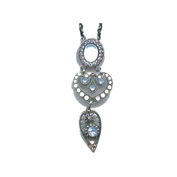 Pendant By Mariana Woman Refined Vintage Rose and Blue Opal Swarovski Crystals