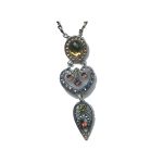 Pendant By Mariana Woman Luxurious Burgundy and Smoked Topaz Swarovski Crystals