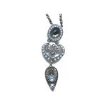 Pendant By Mariana Woman Charming Frosted Blue and Silver Swarovski Crystals