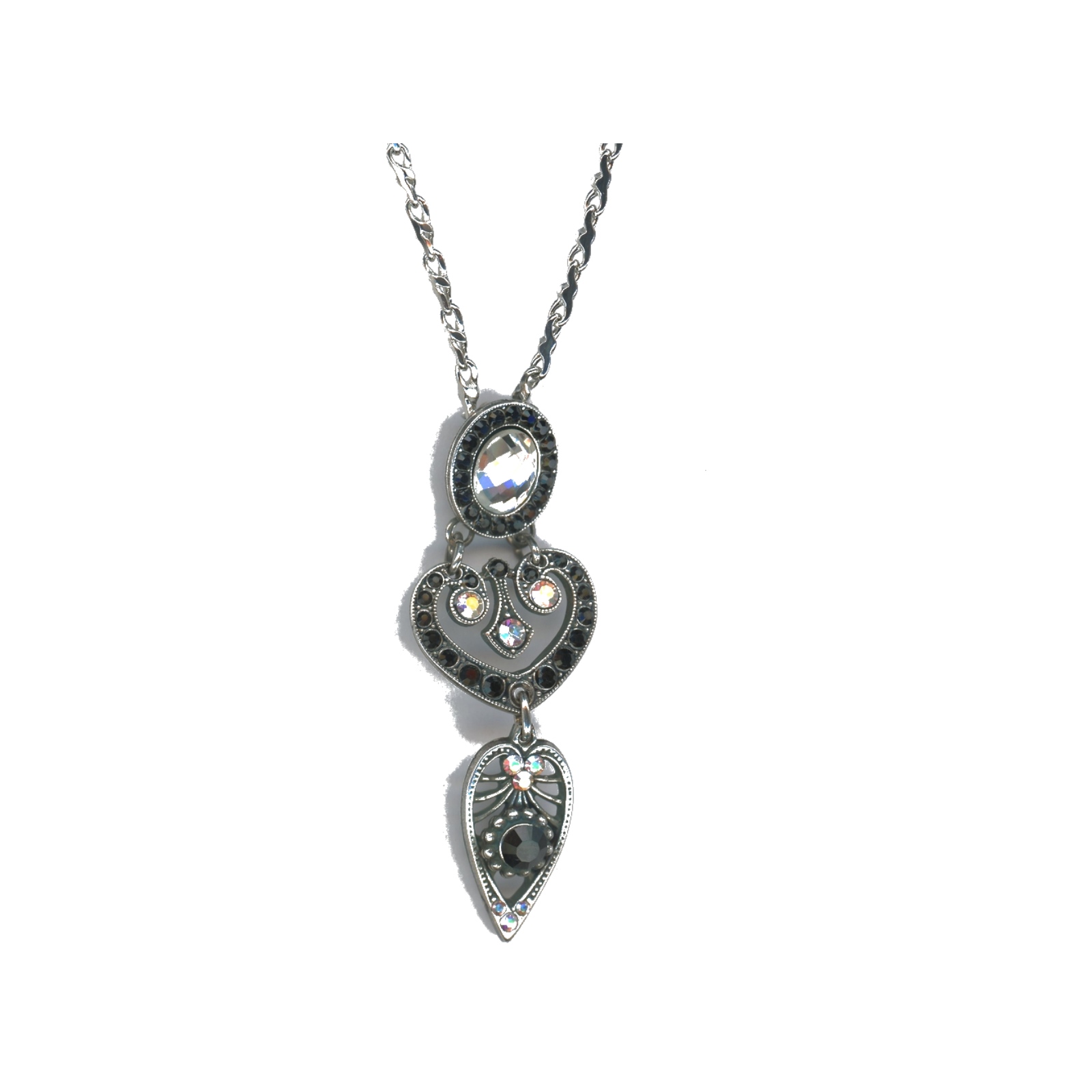 N-5423-3-4003-SP Pendant By Mariana Woman Charming Jet, AB, Pearl and Clear Swarovski Crystals - Image 1