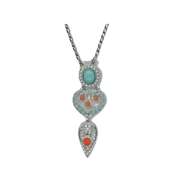 Pendant By Mariana Woman Bold Laguna Delit and Orange Swarovski Crystals