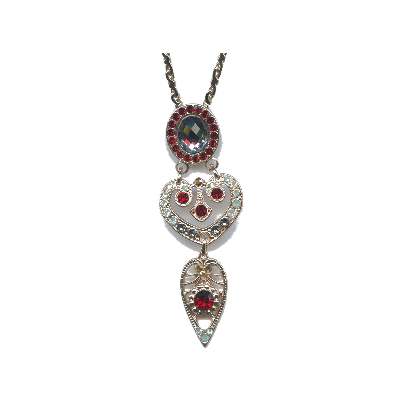 N-5423-3-4401-SP Pendant By Mariana Woman Stunning Red, Topaz and Pacific Opal Swarovski Crystals - Image 1