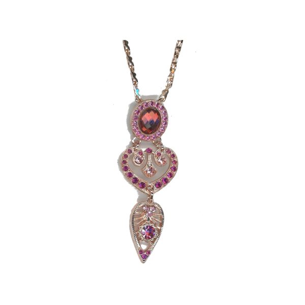 Pendant By Mariana Woman Bold Aurora Borealsis and Fuschia Swarovski Crystals