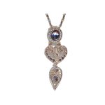 Pendant By Mariana Woman Sparkling Purple and lavender Swarovski Crystals