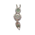 Pendant By Mariana Woman Magical Aventurine Mineral and Opal Swarovski Crystals