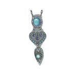 Pendant By Mariana Woman Stunning Turquoise and Aquamarine Swarovski Crystals