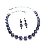 Jewelry Set By Mariana Woman Necklace and Earrings Tanzanite Swarovski Crystals - Image 4