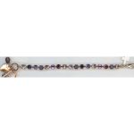 Bracelet By Mariana Woman Delicate Tanzanite and Cyclamen Opal Swarovski Crystals