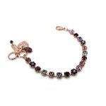 Bracelet By Mariana Woman Stylish Tanzanite and Cyclamen Opal Swarovski Crystals - Image 2