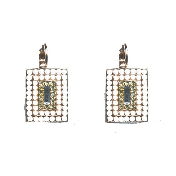 Earrings By Mariana Woman Glamorous Light Amethyst and Rose Swarovski Crystals