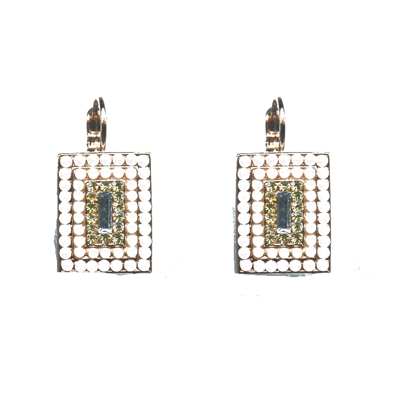 E-1000-3-1015-SP6-4 Earrings By Mariana Woman Glamorous Light Amethyst and Rose Swarovski Crystals - Image 1