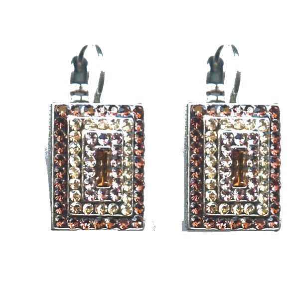 Earrings By Mariana Woman Striking Jet Hematite and Black Diamond Swarovski Crystals