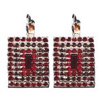 Earrings By Mariana Woman Chic Siam and Ruby and Burgundy Swarovski Crystals - Image 2