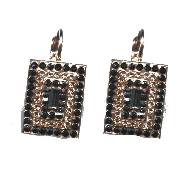 Earrings By Mariana Woman Classic Jet and Black Diamond Swarovski Crystals