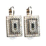 Earrings By Mariana Woman Chic Clear and AB and Silver Night Swarovski Crystals - Image 2