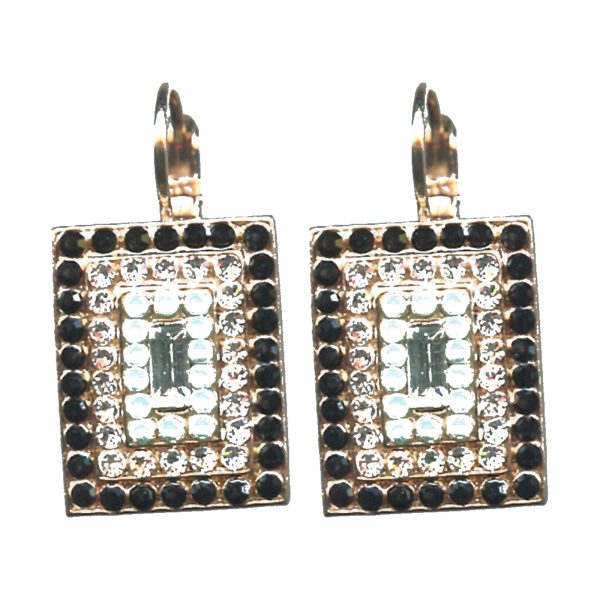 Earrings By Mariana Woman Feminine Jet and Clear Crystal Swarovski Crystals