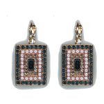 Earrings By Mariana Woman Chic Montana Blue and Golden Shadow Swarovski Crystals - Image 2