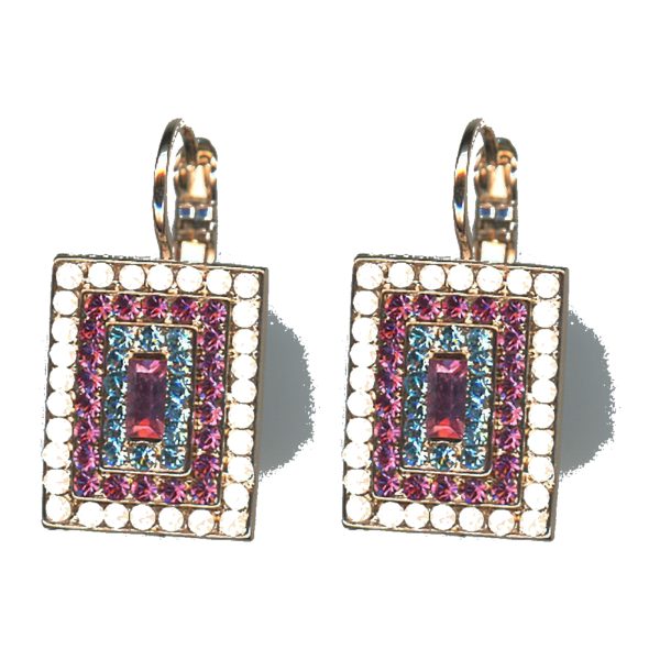 Earrings By Mariana Woman Glamorous White Opal and Rose Swarovski Crystals