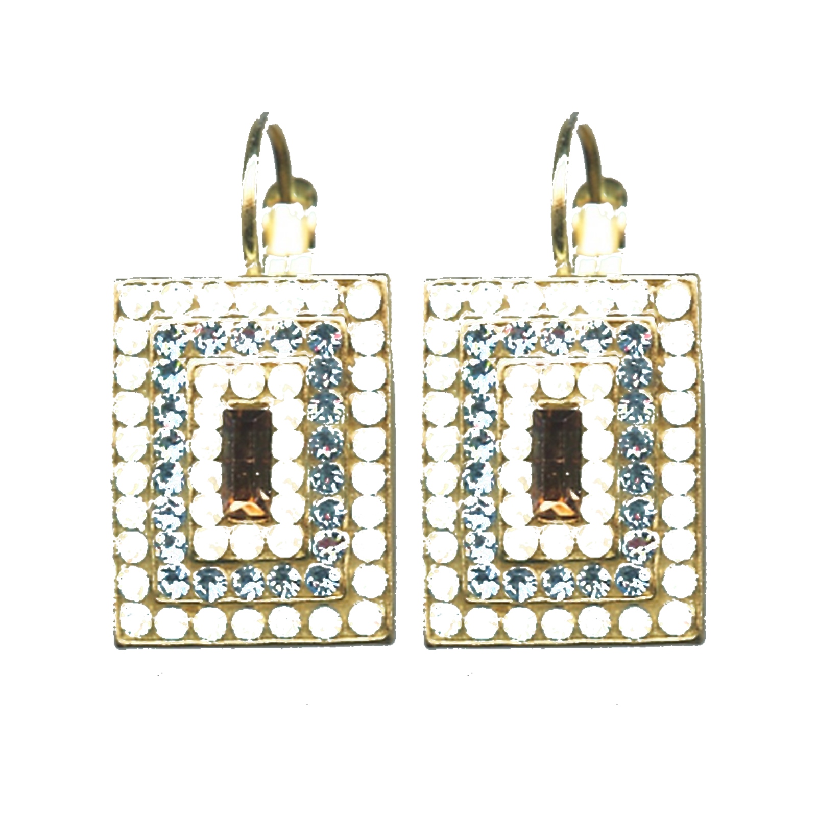 E-1000-3-1329-SP6-4 Earrings By Mariana Woman Chic Pacific Opal and Aqua Blue Swarovski Crystals - Image 1