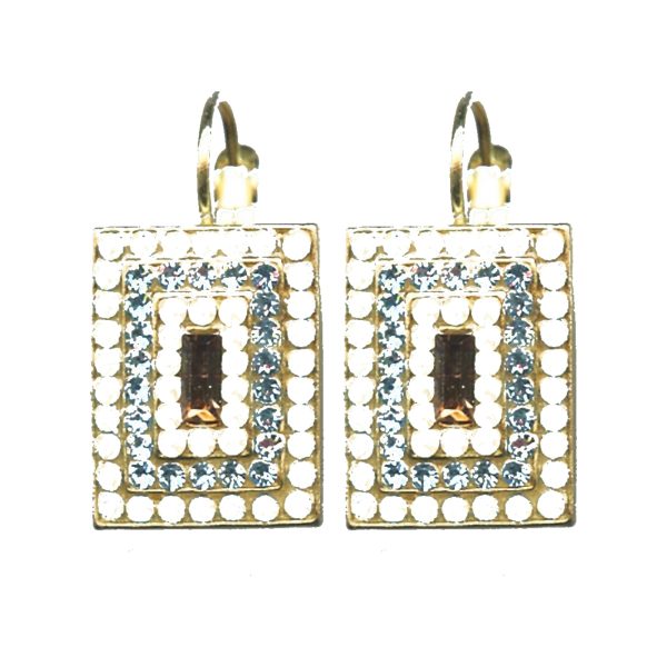 Earrings By Mariana Woman Exquisite Pacific Opal and Aqua Blue Swarovski Crystals