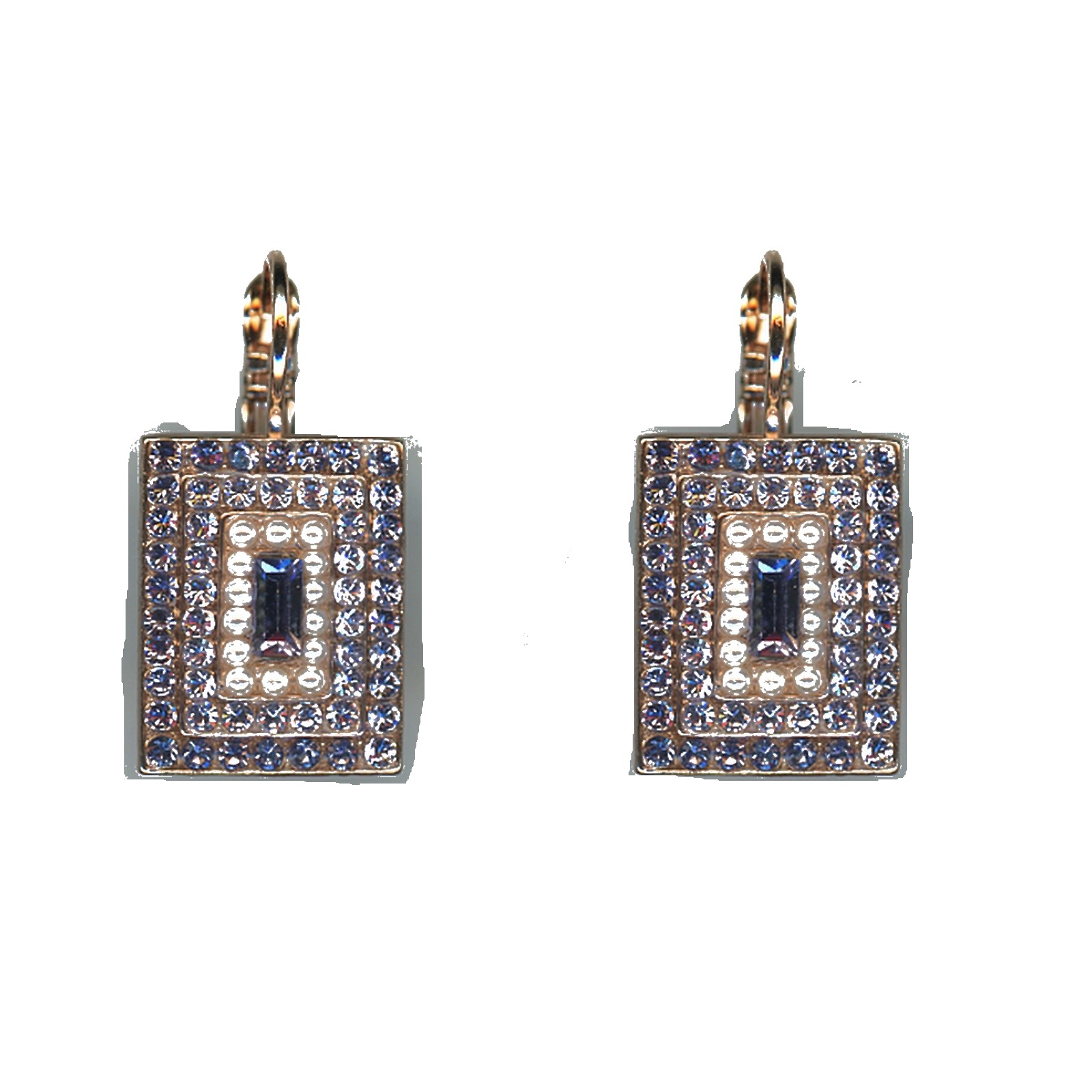 E-1000-3-139-10-SP6-4 Earrings By Mariana Woman Sophisticated Violet and Tanzanite Swarovski Crystals - Image 1