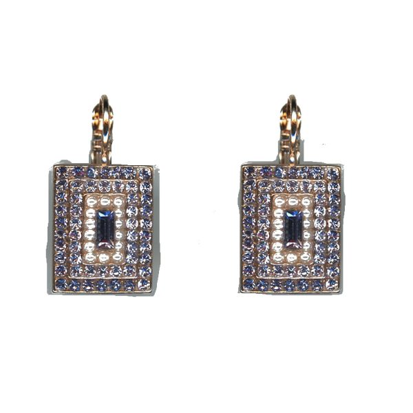 Earrings By Mariana Woman Sophisticated Violet and Tanzanite Swarovski Crystals