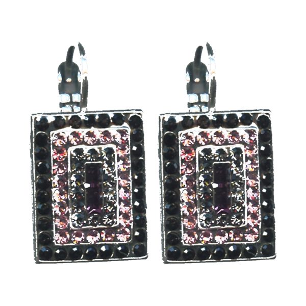 Earrings By Mariana Woman Striking Dk.Olive Swarovski Crystals