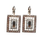 Earrings By Mariana Woman Light Colorado Topaz and Light Swarovski Crystals - Image 2