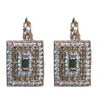Earrings By Mariana Woman Contemporary AB and Black Swarovski Crystals - Image 2