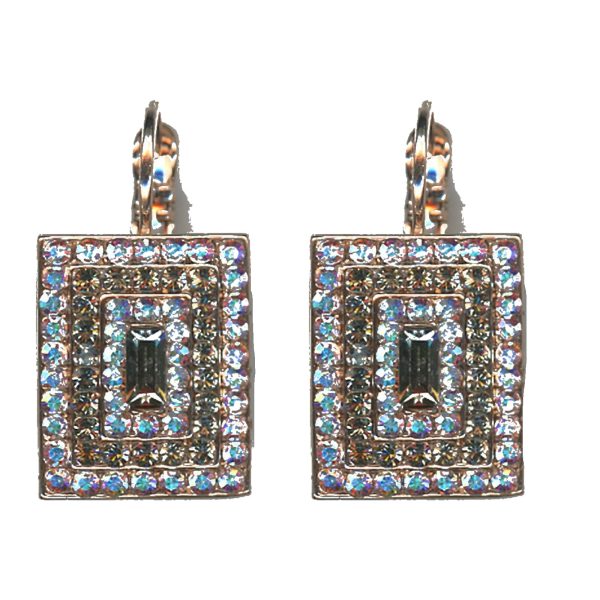 Earrings By Mariana Woman Contemporary AB and Black Swarovski Crystals