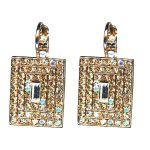 Earrings By Mariana Woman Stunning Golden Shadow Swarovski Crystals - Image 2