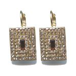Earrings By Mariana Woman Chic Pink Champagne and Honey Amber Swarovski Crystals - Image 2
