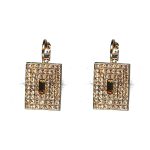 Earrings By Mariana Woman Striking Lt.Peach Swarovski Crystals - Image 2