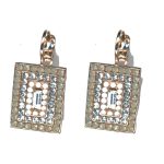 Earrings By Mariana Woman Chic light topaz and Light Azure Swarovski Crystals