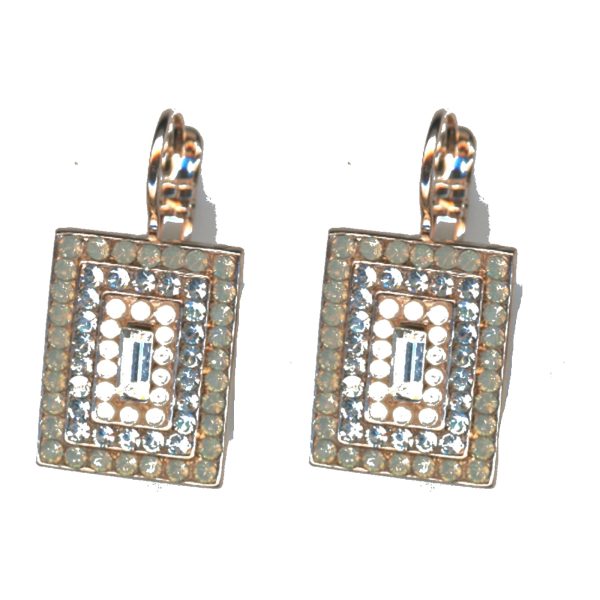Earrings By Mariana Woman Chic light topaz and Light Azure Swarovski Crystals