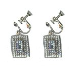 Earrings By Mariana Woman Luxurious Clear and Black Diamond Swarovski Crystals