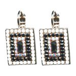 Earrings By Mariana Woman Captivating Jet Black and Opal Swarovski Crystals