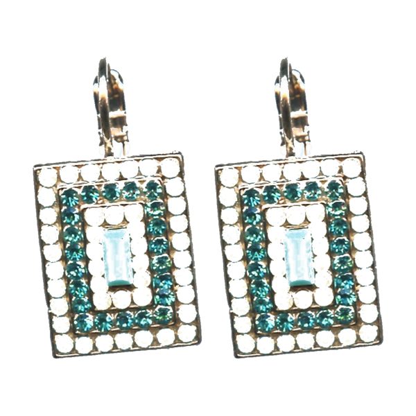 Earrings By Mariana Woman Distinctive caribbean blue opal and Blue zircon Swarovski Crystals